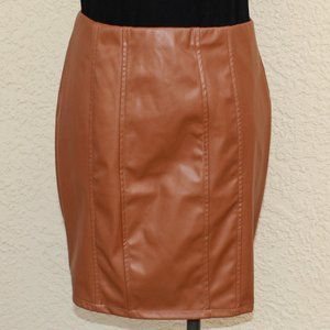 Haute Monde Faux Leather Skirt